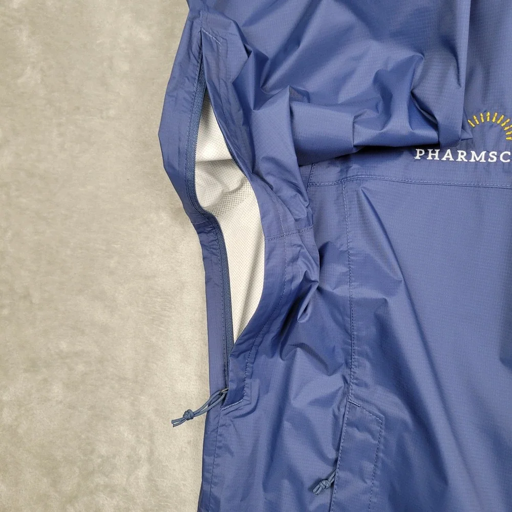 The North Face Dryvent Waterproof Breathable Mens XL Blue Hooded Rain Jacket NWT